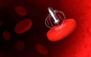 nanobots repareren beschadigde bloedcellen. foto