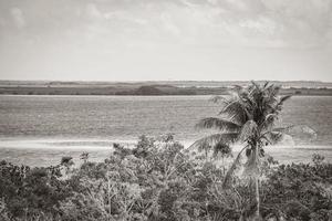 muyil lagune panorama-uitzicht in de tropische jungle van geweldig mexico. foto