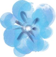 blauwe aquarel bloem, vectorillustratie foto