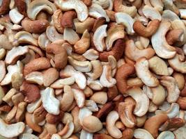 cashewnoten gedroogd eiwitrijk snackvoedsel. foto