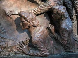 london, uk, 2016. close-up van een deel van het oorlogsmonument van de slag om brittannië foto