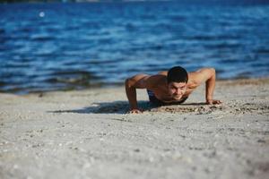 sterke aantrekkelijke hardloper foto