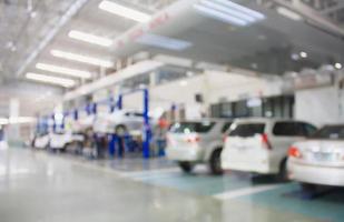 auto reparatie servicecentrum wazig achtergrond foto