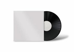 mockup van een vinylplaat en hoes 3d render foto