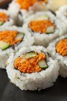 gezonde Japanse groente maki sushi roll foto