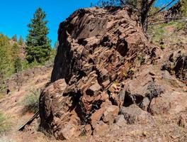 ronde canyonsteen een rotsformatie in de Whychus Creek-canyon ten noordoosten van Sisters or foto
