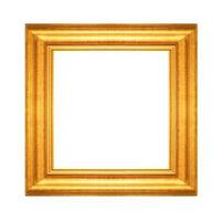 gouden vintage frame geïsoleerd op een witte achtergrond foto