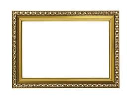 gouden frame geïsoleerd op een witte achtergrond foto