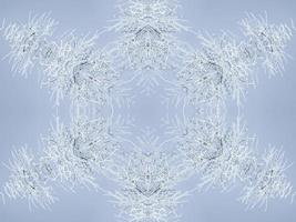 witte sneeuw Caleidoscoop patroon. abstracte achtergrond met winter thema. gratis foto. foto