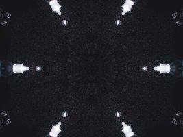gotische vibes abstracte achtergrond in donkerblauwe en zwarte kleur. caleidoscoop patroon. gratis foto. foto