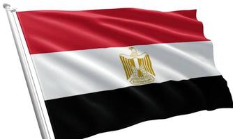 close-up wapperende vlag van egypte foto