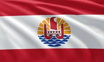 close-up wuivende vlag van frans-polynesië foto