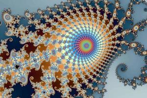 mooie zoom in de oneindige wiskundige mandelbrot set fractal. foto