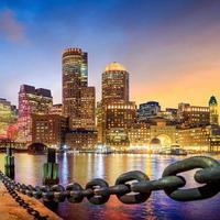 Boston Harbor en financiële wijk