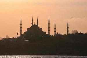 silhouet van Istanbul, Turkije foto