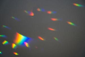 prisma regenboog specificaties op grijze achtergrond overlay foto