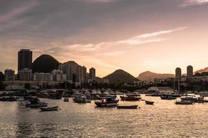 zonsondergang in Rio de Janeiro foto