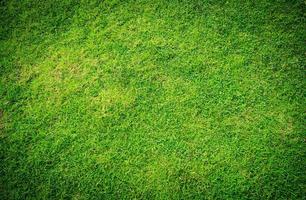 bovenaanzicht vers groen gras of gazon voor voetbal- en voetbalvelden of golfbanen of grasland. voor gebruik om achtergrond- of behangtuin of graszoden te maken. het verse veld voor een grond. foto