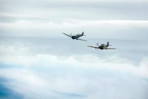 Shoreham by Sea, Verenigd Koninkrijk, 2011. supermarine Spitfire en Hawker Hurricane foto