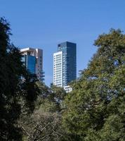 Buenos Aires, Argentinië. 2019. nieuwe gebouwen achter de bomen foto