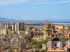 hdr luchtfoto van cagliari foto