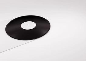 mockup van een vinyl- en omslagdoos 3d render illustratie foto