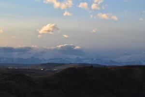 prairie luchten in de winter foto