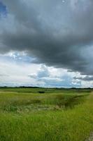 landbouwgrond ten noorden van Churchbridge, Oost-Saskatchewan, Canada. foto