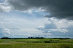 landbouwgrond ten noorden van Churchbridge, Oost-Saskatchewan, Canada. foto