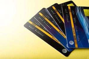 creditcard, pinpas, financieel visitekaartje, visitekaartje en online zakendoen foto