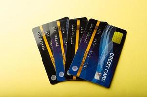 creditcard, pinpas, financieel visitekaartje, visitekaartje en online zakendoen foto