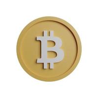 bitcoin of crypto financieel symbool 3d pictogram foto hoge kwaliteit