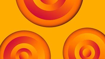 cirkels geometrie verloop achtergrond met gele en oranje kleurencombinatie. presentatie achtergrondontwerp. geschikt voor presentatie, poster, wallpaper, persoonlijke website, ui en ux ervaringen. foto