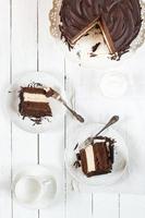 chocolade cheesecake foto