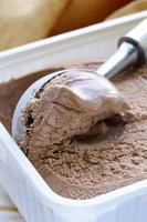heerlijke verse zelfgemaakte chocolade-ijs - zomer dessert