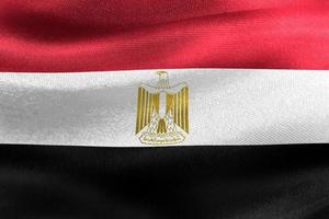 vlag van egypte - realistische wapperende stoffen vlag foto