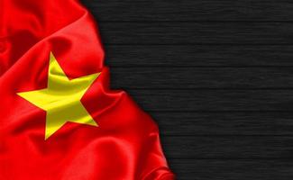 3D-rendering close-up van vietnam flag foto