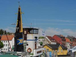 de stad Flensburg aan de Oostzee foto