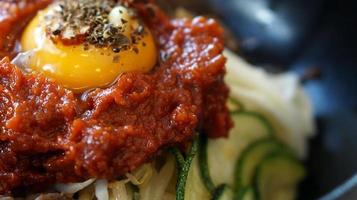 Bibimbap, Koreaans warm mix bijgerechten eten