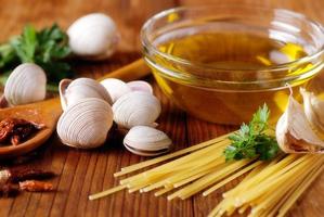 ingrediënten voor spaghetti met venusschelpen