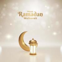 islamitische groet ramadan mubarak kaart ontwerp foto