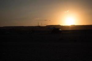 geweldige zonsondergang in Israël uitzicht op het heilige land foto