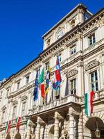 hdr palazzo di citta, turijn foto