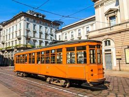 hdr vintage tram, milaan foto