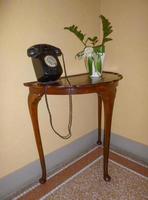 vintage telefoon met bel ring foto