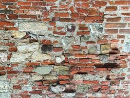 oude bakstenen muur achtergrond. bakstenen muur textuur foto