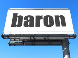 baron woord op billboard foto