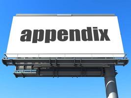 appendix woord op billboard foto