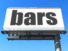 bars woord op billboard foto