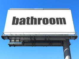 badkamer woord op billboard foto